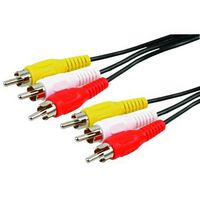 MULTICOMP PRO PSG00267 Audio / Video Cable Assembly, RCA/Phono Plugs (3), RCA Plug x 3, 30 ft, 9.14 m, Black