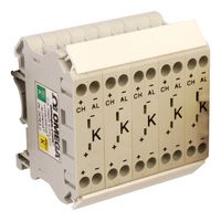 OMEGA DRTB-U-2-10PK DIN Rail Mount Terminal Block, 2 Positions, 24 AWG, 16 AWG, Screw