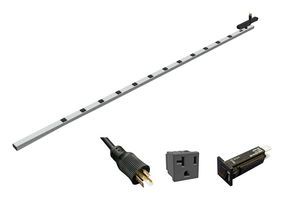 HAMMOND 1589H77D1JV Power Distribution, 12 Outlets, 125 V, 20 A, 41 mm, 2 mm, 4.57 m
