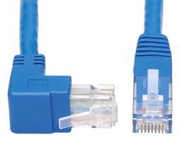 EATON TRIPP LITE N204-015-BL-UP Ethernet Cable, Cat5, Cat5e, Cat6, 90° RJ45 Plug to RJ45 Plug, UTP (Unshielded Twisted Pair)