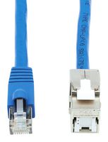 EATON TRIPP LITE N237A-F18N-WHSH Ethernet Cable, Cat6a, RJ45 Plug to RJ45 Jack, FUTP (Foiled Unshielded Twisted Pair), Blue