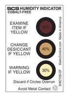 SCS 3HIC125-CF Humidity Indicator Card, Cobalt-Free, 3 Spot, 30%, 40%, 50%, 3 ", 2 ", Moisture Barrier Bags