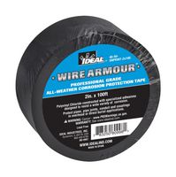 IDEAL 46-50-UNPRINT-2 Tape, Pressure Sensitive Adhesive, PVC (Polyvinyl Chloride), Black, 10 mil (0.254 mm), 100 ft