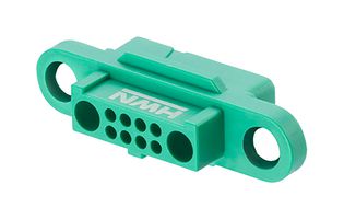 HARWIN G125-2249600-01-08-01 Connector Housing, Black / Green, Gecko-MT G125 Series, Receptacle, 10 Positions