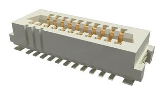 AMPHENOL COMMUNICATIONS SOLUTIONS 10162581-3134121LF Mezzanine Connector, Receptacle, 1 mm, 2 Rows, 21 Contacts, Surface Mount Straight, Copper Alloy
