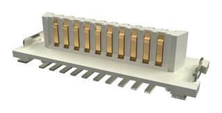 AMPHENOL COMMUNICATIONS SOLUTIONS 10162582-1134121LF Mezzanine Connector, Header, 1 mm, 2 Rows, 21 Contacts, Surface Mount Straight, Copper Alloy