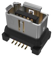 AMPHENOL COMMUNICATIONS SOLUTIONS ND9-AS24-00 Modular Connector, IX Type A Jack, 1 x 1 (Port), 10P10C, Cat6a, IP20, Surface Mount