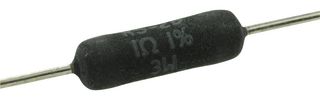VISHAY RS02B1R000FE12 Through Hole Resistor, 1 ohm, RS Series, 3 W, ± 1%, Axial Leaded, 500 V