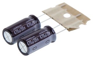 NICHICON UPW1V471MPD1TD Capacitor Electrolítico, Miniatura, 470 µF, 35 V, ± 20%, Conexión Radial, 5000 horas a 105°C, Polar
