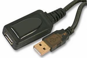 PRO SIGNAL 83-12931 USB Cable, Active Repeater Lead, USB Type A Plug, USB Type A Receptacle, 12 m, 39.37 ft, USB 2.0