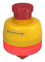 BANNER ENGINEERING SSA-EB1PL-12ECQ8 Emergency Stop Switch, SPST-NO, DPST-NC, Twist, Pull to Release, 8 Pin M12 Connector, 2 A, 60 V