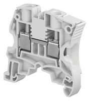 ENTRELEC - TE CONNECTIVITY 1SNK508010R0000 DIN Rail Mount Terminal Block, 2 Positions, 20 AWG, 6 AWG, 10 mm², Screw, 57 A