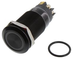 ARCOLECTRIC / BULGIN LIMITED MPI005RTELAAM12 Vandal Resistant Switch, MPI005 Series, 19 mm, SPDT, Latching, Round