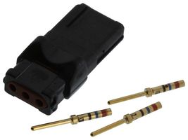 TE CONNECTIVITY - DEUTSCH D369-R33-NP1 Rectangular Power Connector, 3 Contacts, 369 Series, Cable Mount, Crimp, Receptacle