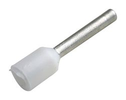 SCHNEIDER ELECTRIC DZ5CE005 Wire Ferrule, Single Wire, 22 AWG, 0.5 mm², 8 mm, White, DZ5 Series