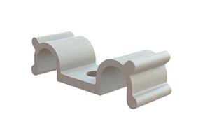 ESSENTRA COMPONENTS DHURCS-2-01 Fastener, Screw Mount Dual Half U Cable Clamp, 3.2 mm, Nylon 6.6 (Polyamide 6.6), Natural, 19 mm