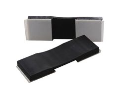 ESSENTRA COMPONENTS FCC-8-3-RT Fastener, Adhesive Backed Flat Cable Clamp, PVC (Polyvinylchloride), Black, 50.8 mm, 12.7 mm