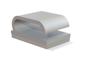 ESSENTRA COMPONENTS KKF-10X4-RT Fastener, Adhesive Backed Cable Clamp, PVC (Polyvinylchloride), Grey, 19.1 mm, 19.1 mm