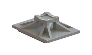 ESSENTRA COMPONENTS MFTH-2-01A1-M Cable Tie Mount, Adhesive, Natural, Nylon 6.6 (Polyamide 6.6), 12.7 mm, 12.7 mm
