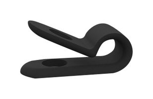 ESSENTRA COMPONENTS 22CC16A0093B Fastener, Screw Mount Cable Clamp, 0.094 ", Nylon 6.6 (Polyamide 6.6), Black, 0.156 "