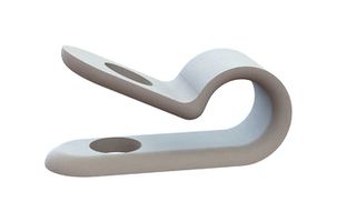 ESSENTRA COMPONENTS 22CC16A0125 Fastener, Screw Mount Cable Clamp, 0.125 ", Nylon 6.6 (Polyamide 6.6), Natural, 0.156 "