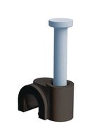 ESSENTRA COMPONENTS 22NCC0400R Fastener, Nail Mount Cable Clamp, 3.6 mm, PE (Polyethylene), Black