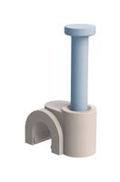 ESSENTRA COMPONENTS 22NCC0400RW Fastener, Nail Mount Cable Clamp, 3.6 mm, PE (Polyethylene), White