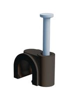 ESSENTRA COMPONENTS 22NCC0700R Fastener, Nail Mount Cable Clamp, 6 mm, PE (Polyethylene), Black