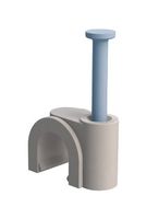 ESSENTRA COMPONENTS 22NCC0700RW Fastener, Nail Mount Cable Clamp, 6 mm, PE (Polyethylene), White
