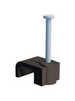ESSENTRA COMPONENTS 22NCC0900F Fastener, Nail Mount Cable Clamp, PE (Polyethylene), Black