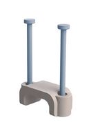 ESSENTRA COMPONENTS 22NCC1250FW Fastener, Nail Mount Cable Clamp, PE (Polyethylene), White