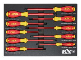 WIHA 32080 Juego de Bandejas para Destornillador, Agarre Acolchado, 10 Piezas, Serie SoftFinish
