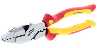 WIHA 32948 Pliers, Crimper, Insulated, Industrial, Lineman, C70 Steel, 9.65" Length