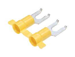 PANDUIT PV10-8FFB-2K Fork / Spade Tongue Terminal, Reel Smart Series, 12AWG to 10AWG, 6 mm², M4, #8, Vinyl