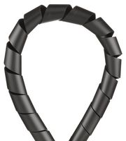 PANDUIT T50F-TL0 Spiral Wrap, 0.5 ", 12.7 mm, Polyethylene, Black, 250 ft, 76.2 m