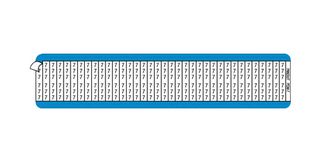 PANDUIT PCM-U Wire Marker, Pre Printed, U, 6.35mm x 38.1mm, Vinyl Cloth, Black, White