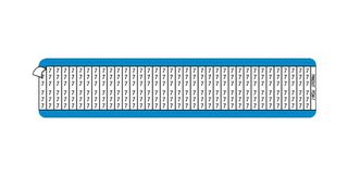 PANDUIT PCM-21 Wire Marker, Pre Printed, 21, 6.35mm x 38.1mm, Vinyl Cloth, Black, White