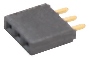 SAMTEC SSQ-103-01-G-S PCB Receptacle, Board-to-Board, 2.54 mm, 1 Rows, 3 Contacts, Through Hole Mount, SSQ Series