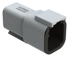 AMPHENOL SINE/TUCHEL ATM04-6P Automotive Connector Housing, Sealed, ATM Series, Receptacle, 6 Positions, ATM Series Pin Contacts
