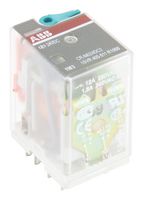 ABB 1SVR405613R1100 Power Relay, 4PDT, 24 VDC, 6 A, CR-M Series, Socket, Non Latching
