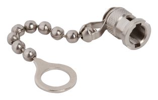 AMPHENOL RF 034-11294 Dust Cap / Cover, Cap with Chain, HD BNC Jack RF Coaxial Connectors, Stainless Steel Body