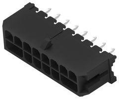 TE CONNECTIVITY 7-2204801-8 Cabezal de Pin, Cable-a-Tarjeta, 3 mm, 2 Líneas, 16 Contactos, Recto Agujero Pasante