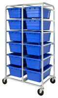 QUANTUM STORAGE TR1-2516-8GY Tub Rack, 1 Bin, 27" L x 19" W x 19" H, Gray
