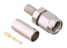 AMPHENOL RF 901-10848 RF / Coaxial Connector, SMA Coaxial, Straight Plug, Solder, Crimp, 50 ohm