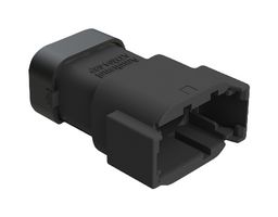 AMPHENOL SINE/TUCHEL ATM04-08PA-SF1BK Automotive Connector Housing, Black, ATM Series, Receptacle, 8 Positions