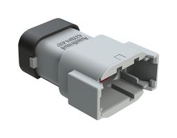 AMPHENOL SINE/TUCHEL ATM04-08PA-SF1GY Automotive Connector Housing, Gray, ATM Series, Receptacle, 8 Positions