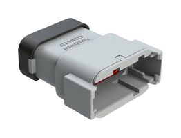 AMPHENOL SINE/TUCHEL ATM04-12PA-SF1GY Automotive Connector Housing, Gray, ATM Series, Receptacle, 12 Positions