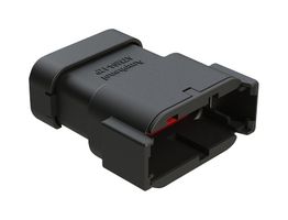 AMPHENOL SINE/TUCHEL ATM04-12PB-SF1BK Automotive Connector Housing, Black, ATM Series, Receptacle, 12 Positions