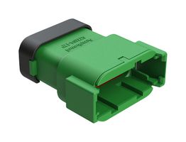 AMPHENOL SINE/TUCHEL ATM04-12PC-SF1GN Automotive Connector Housing, Green, ATM Series, Receptacle, 12 Positions