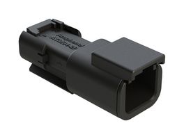 AMPHENOL SINE/TUCHEL ATM04-2P-SF01BLK Automotive Connector Housing, Black, ATM Series, Receptacle, 2 Positions